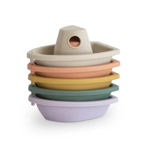Mushie - Bath Boats Play Set - Retro