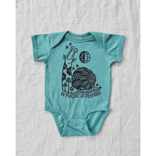 Serenity Snail Hippie Baby Bodysuit — Hippie Baby Co