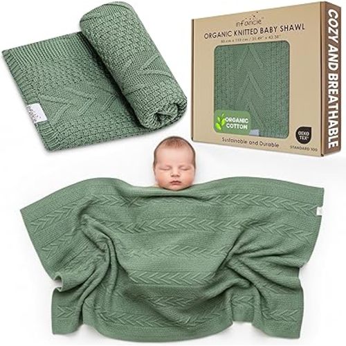 Organic Cotton Knit Baby Blanket