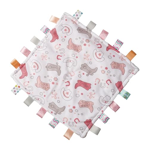 Taggies Lovey for Baby Original Comfy Security Blanket with Sensory Tags, 12 x 12-Inches, Giddy Up Pony