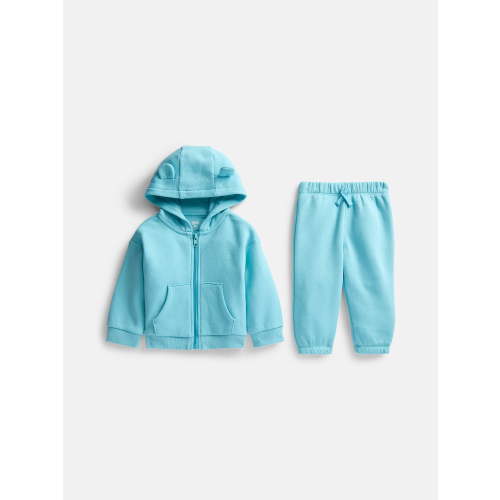 Wonder Nation Baby Zip Up Hoodie and Joggers Fleece Set, Sizes 0/3M-24M