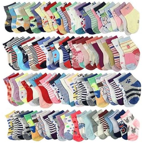 WAFUNNE 20 Pairs Baby Socks Wholesale for Infant Toddler Kids Children (Pattern at Random)