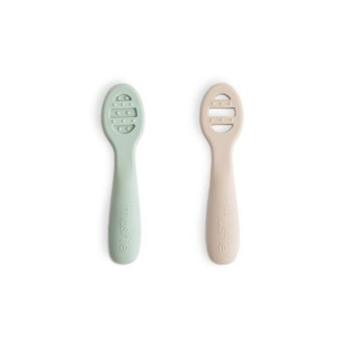 First Feeding Baby Spoons Cambridge Blue/Shifting Sand One Size