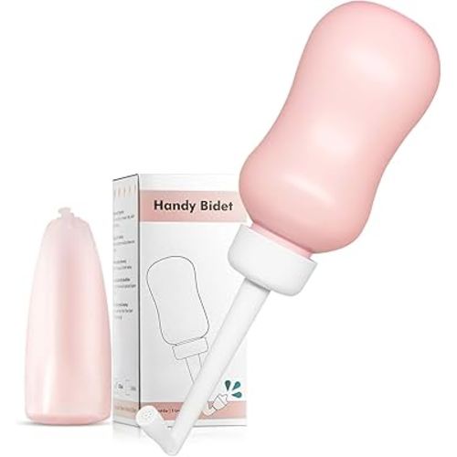 Peri Bottle for Postpartum Care, Upside Down Perineal Bottle for New Mom Postpartum Essential, Feminine Hygiene Care, 10 Oz Portable Bidet with Storage Bag for Postpartum Recovery