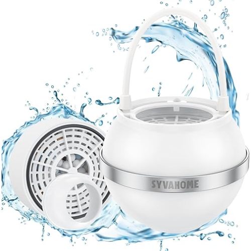 Bath filter for tub bathtub water filter for tub faucet - Ball Baby Hard Water Softener for Bathroom Pure Filters Remove Chlorine Chemicals Contaminants 8 Stages Carbon Purifier for Kids Skin Eczema