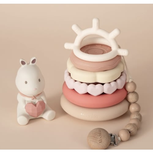 Bunny Stacking Teething Rings