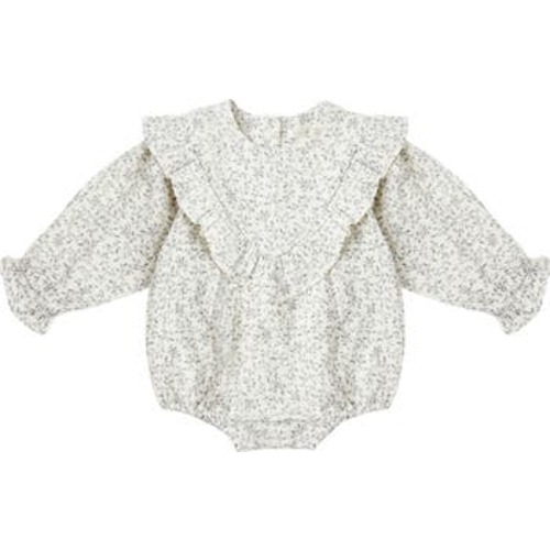 Winnie Vines Print Ruffle Cotton Bubble Romper, 6-12M