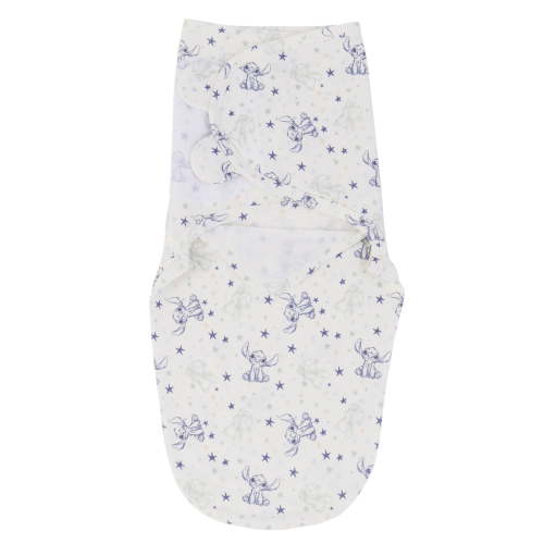 Disney Stitch Adjustable Swaddle Wrap, Blue, infant Boy, Cotton