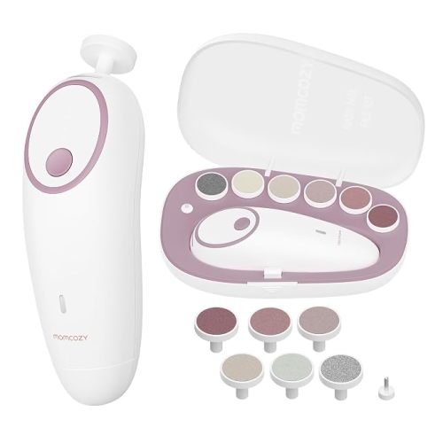 Momcozy Baby Nail File Electric, Gentle Baby Nail Trimmer with Night Light