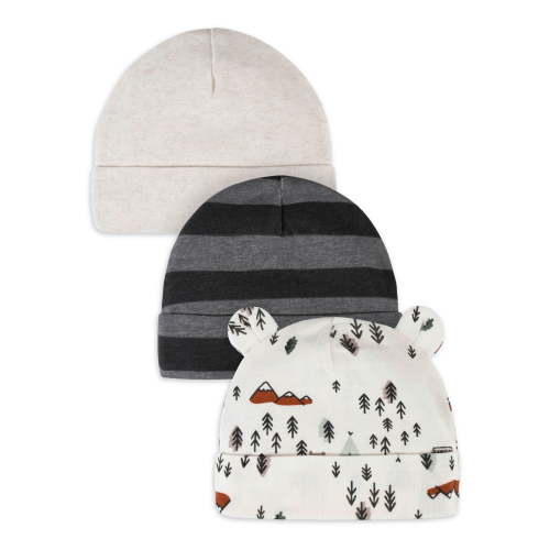 Gerber Baby Boy Caps, 3-Pack (Newborn - 0/6M)