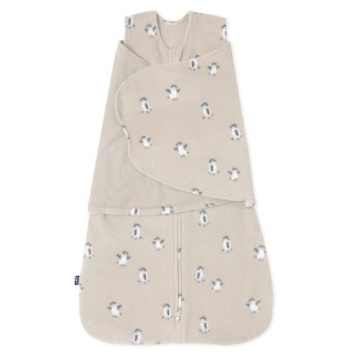 HALO Innovations SleepSack Micro-Fleece Swaddle Wrap - Penguins - New Born