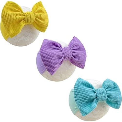 Baby Girl Headbands Nylon Bow Hair Accessories for Newborn Infants Toddlers (Y04, FZ)