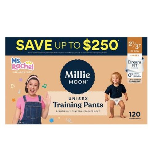 Millie Moon Ms Rachel Disposable Training Pants - Size 2T-3T - 120ct