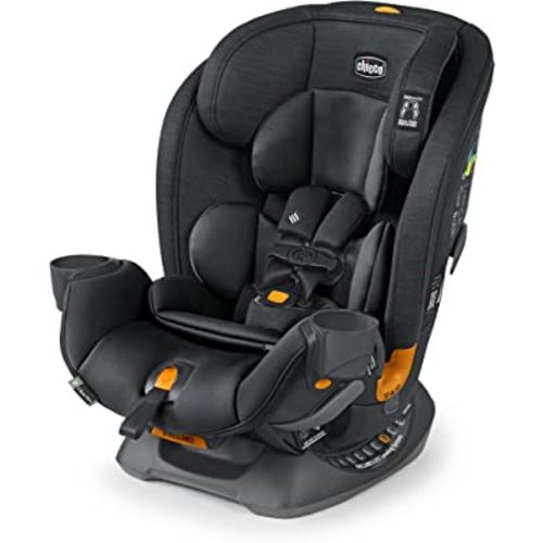Chicco OneFit ClearTex All-in-One, Rear-Facing Seat for Infants 5-40 lbs, Forward-Facing Car Seat 25-65 lbs, Booster 40-100 lbs, Convertible| Obsidian/Black