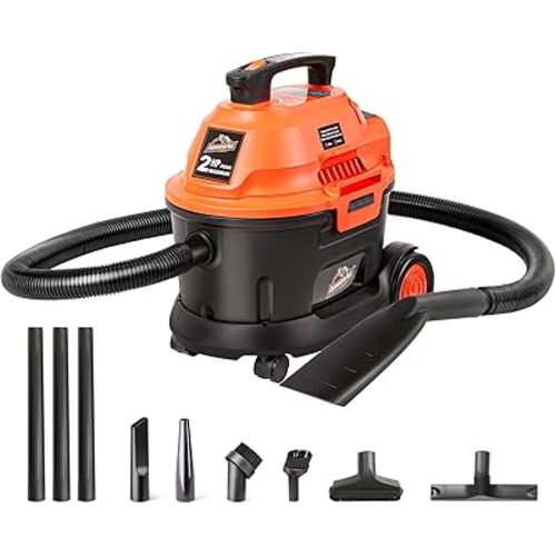 Armor All AA255W 2.5 Gal 2 Peak HP Wet/Dry Utility Vac Orange/Black
