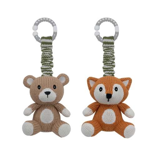 2 Pack Stroller Toy - Bear and Fox