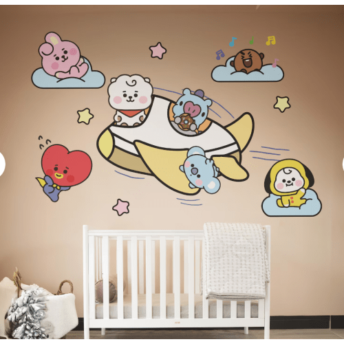BT21 Wall Decal: BTS K-Pop Room Decor, Nursery & Kids Wall Art