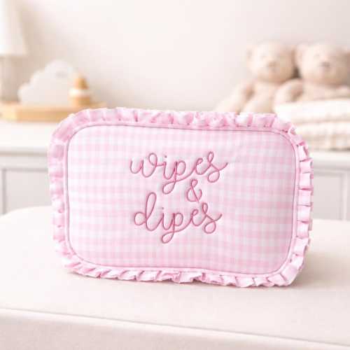 Wipes and Dipes Embroidered Everything Bags
