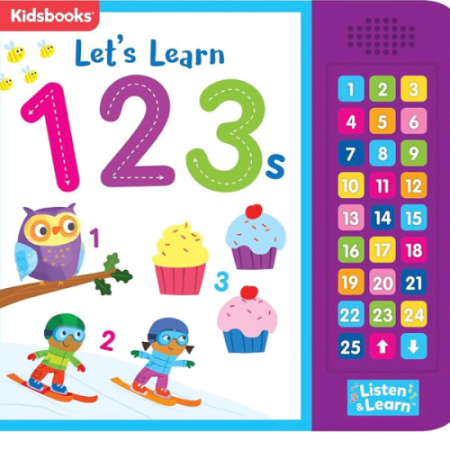 Let's Learn 123s - Interactive Counting Sound Book for Toddlers | 27 Fun Buttons, Tracing & Number Recognition | Engaging Early Learning Board Book