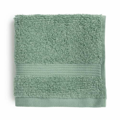 Mainstays Performance Solid Washcloth, 12" x 12", Green Sage