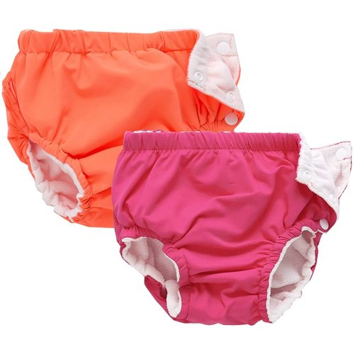 IjnUhb Swim Diapers Baby Reusable 2 Pack,Washable Pants for 0-3 Years Boys Girls Swimming Lesson Shower Gifts