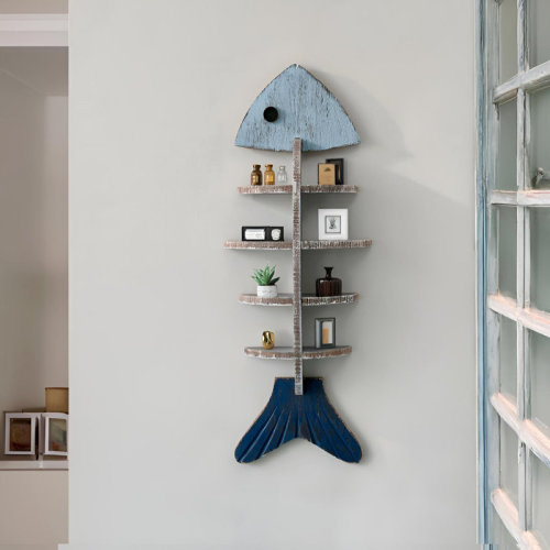 Rosecliff Heights Mediterranean Fishbone Shelf | Wayfair