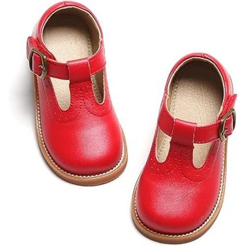 Otter MOMO Toddler Little Girls Oxford Shoes Mary Jane Flat T-Strap School Uniform Party Dress Shoes