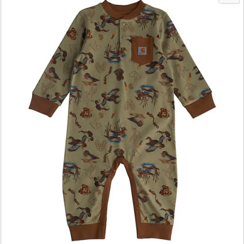 Boys' Long Sleeve Duck Print Coverall (Baby) | Baby Boy Overalls | Carhartt