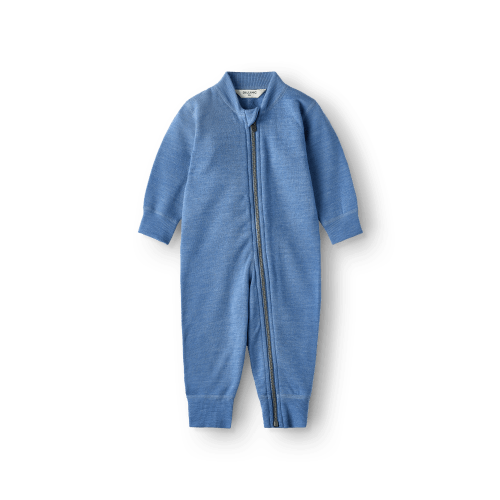 Baby merino wool terry one-piece