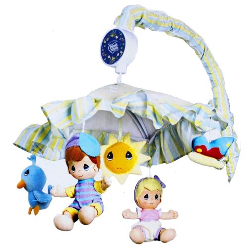 NEW Vintage Precious Moments Crib Musical Mobile for Baby Nursery Precious Babies - Children & Animals Boy Girl Bird Butterfly & Sun