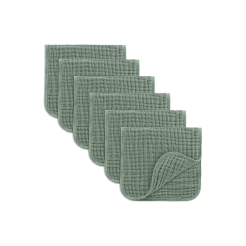 Muslin Burp Cloths - Pack of 6