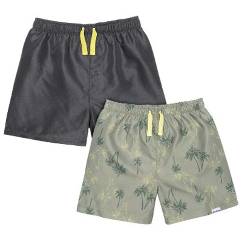 Gerber Baby and Toddler Boys' Swim Trunks - Palm Tree - 3-6 Months - 2-Pack