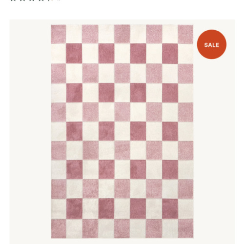 Alexie Two-Tone Checkered Rug | Pink – Rugs USA