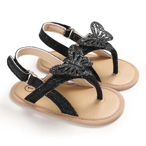 Zanvin Sandals on Clearance, Kids Sandals, Toddler Sandals, Infant Baby Girls Sandals Shoes Butterfly Causal Summer Newborn Flat Soft Shoes, Black, 11