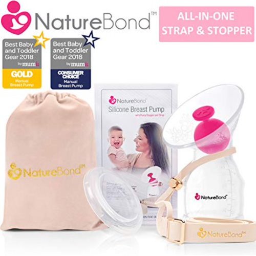 NatureBond Silicone Breastfeeding Manual Breast Pump Milk Saver Nursing Gift Box