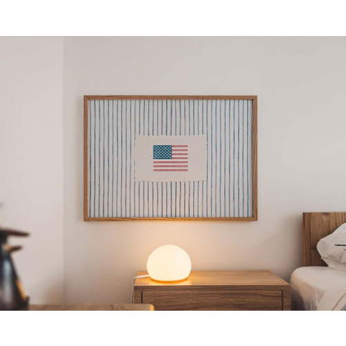 Framed Vintage Stripes American Flag Print, Coastal Retro Western Decor, Aesthetic Dorm Decor, Trendy Fourth Of July Poster, Independence ,Decor For Living Room Bedroom, 12x18 UNFRAMED