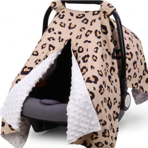 Car Seat Canopy For Babies, Peekaboo Opening Minky Car Seat Cover For Baby Mom Nursing Breastfeeding Covers, Minky Blanket For Infant Toddler | SHEIN USA