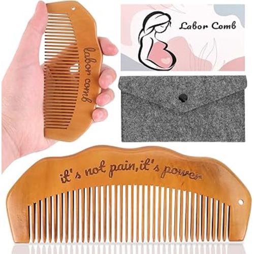 Birthing/Birth Comb for Labor Pain, Post Partum and Home Delivery Essentials, Pregnancy and Hospital Bag Must Haves, Gifts for Expecting Mom Women, Acupressure Tool for Anxiety/Natural Pain Relief