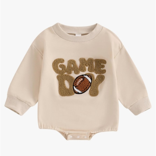 VISGOGO Newborn Infant Baby Boy Girls Oversized Romper Little Dude Sweater Onesie Coming Home Outfit Neutral Clothes