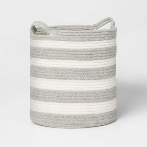 Striped Coiled Kids' Rope Basket - Pillowfort™