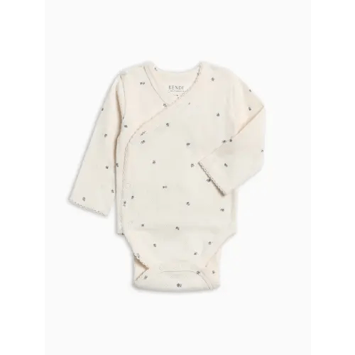 Bijoux Long Sleeve Pointelle Kimono Bodysuit