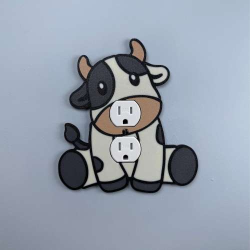 Cow Outlet  Cover Plate | Wall Plate | Country Home Decor | Nursery Accent Piece | Farm House | Moo | Farm Animals | Nursery Gift Idea