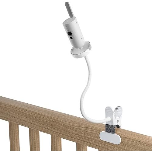Clip Clamp Mount for Philips Avent Connected SCD973/37 /SCD923/26 /SCD921/26 Baby Monitor (White)
