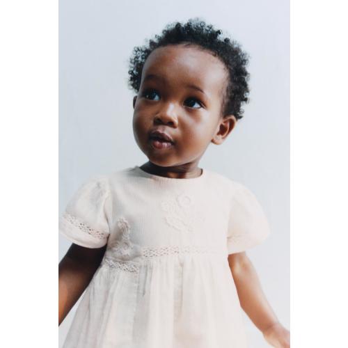 EMBROIDERED DRESS AND PANTIES - Pale pink | ZARA United States