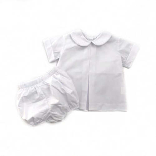 Banbury Cross Solid White Boy Bloomer Set – banburycrosskids