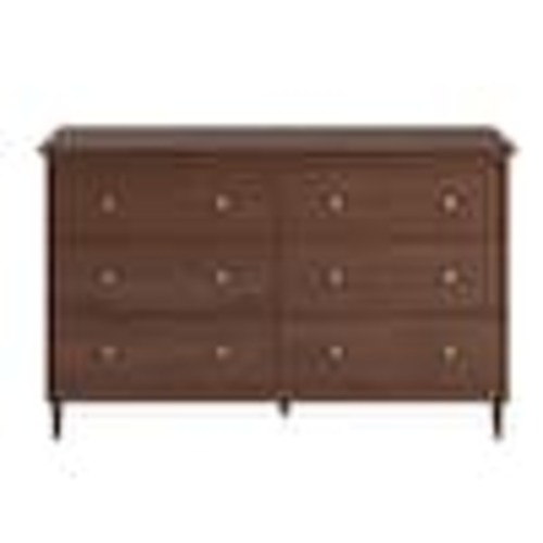 Jela-USA Walnut 6-Drawer 18 in. Dresser - Spencer 47947