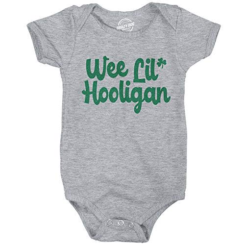 Crazy Dog T-Shirts Creeper Wee Lil Hooligan T Shirt Funny Saint Patricks Day Baby Gift St Patty Tee