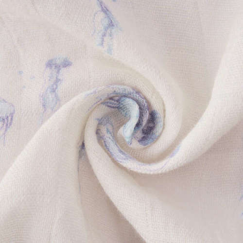 Sunset Jellyfish Organic Cotton Two-Piece Burp Cloth Set - Milkbarn Kids | Maisonette