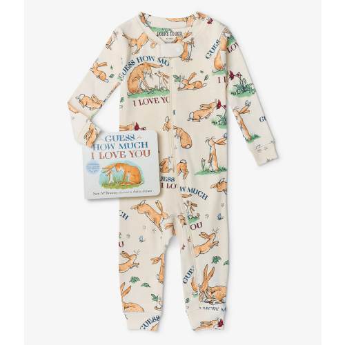 Books To Bed Baby 6-24 Months Guess How Much I Love You Long Sleeve Coverall & Book Set