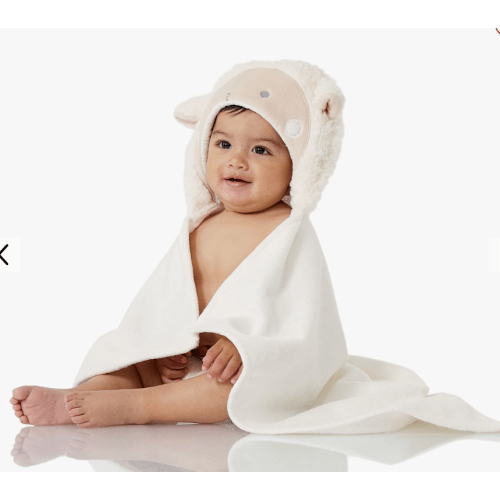 Faux-Fur Animal Baby Hooded Towels